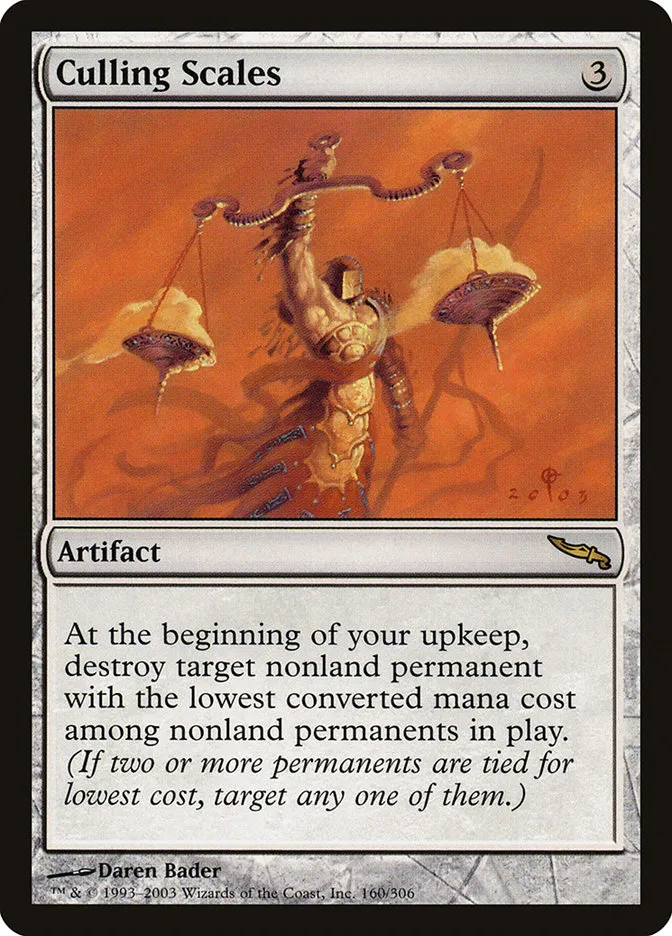 2003 Mirrodin Culling Scales #160 rare card image