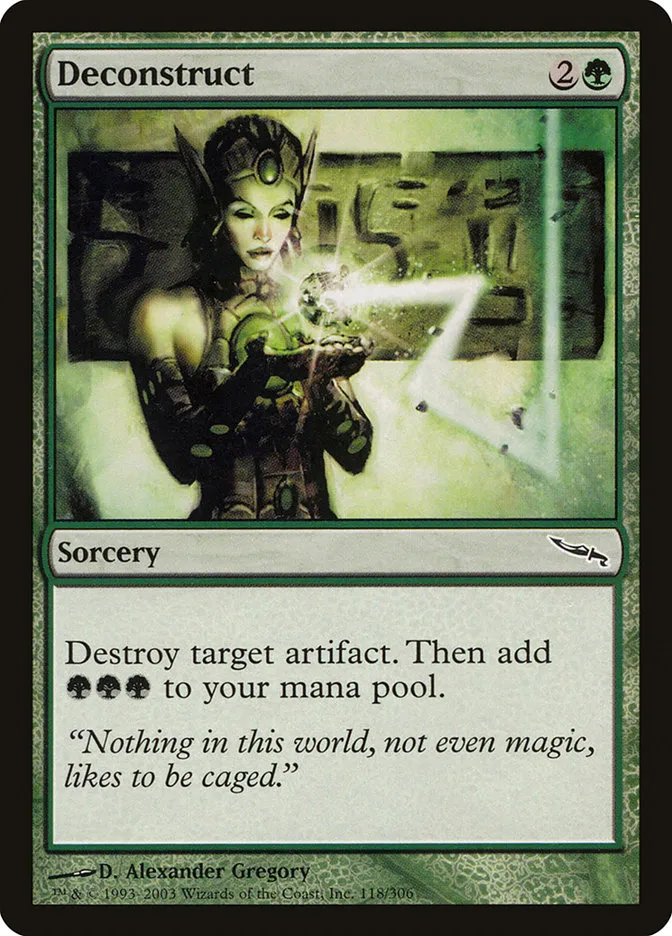 2003 Mirrodin Deconstruct [Foil] common #118 common card image