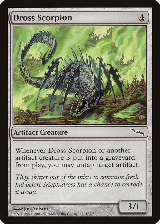 2003 Mirrodin Dross Scorpion #164 common card image