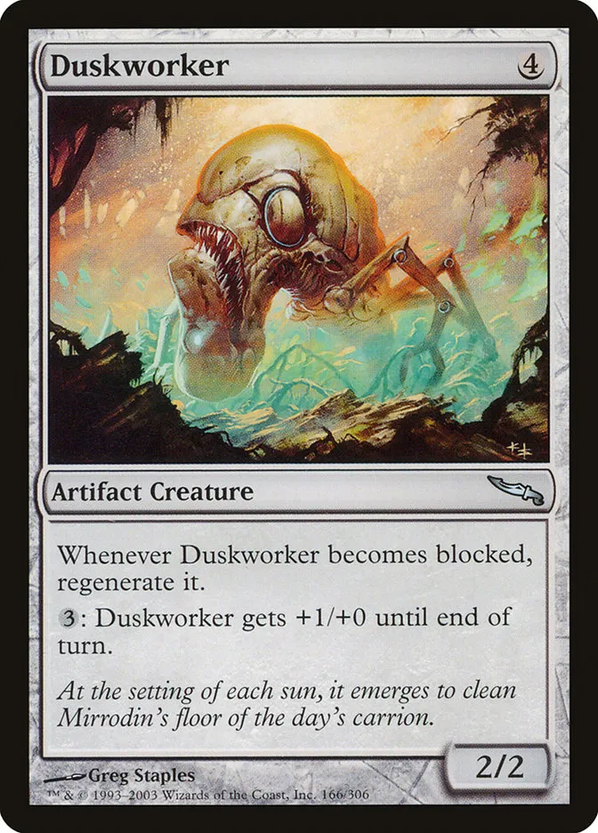 2003 Mirrodin Duskworker uncommon #166 uncommon card image
