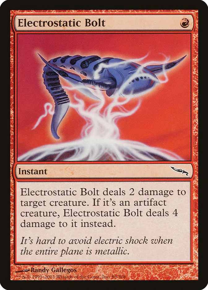 2003 Mirrodin Electrostatic Bolt [Foil] common #89 common card image