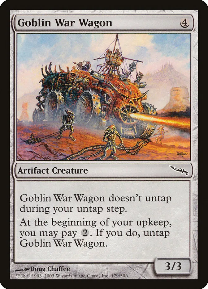 2003 Mirrodin Goblin War Wagon common #179 common card image