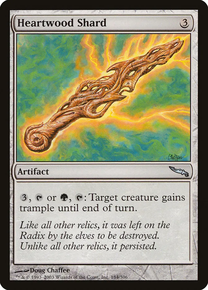 2003 Mirrodin Heartwood Shard #184 uncommon card image