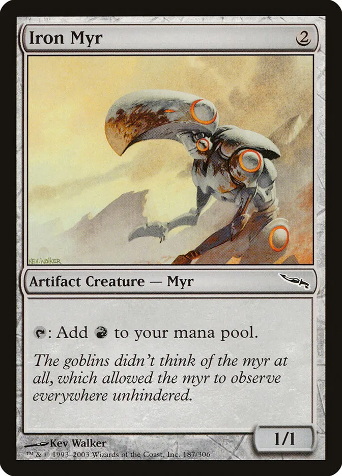 2003 Mirrodin Iron Myr #187 common card image