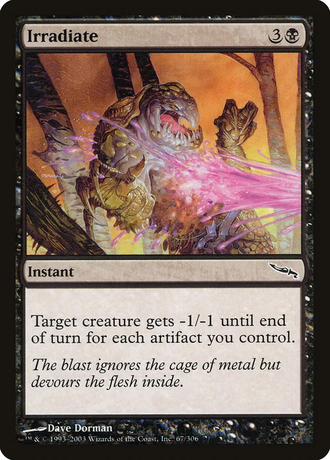2003 Mirrodin Irradiate common #67 common card image