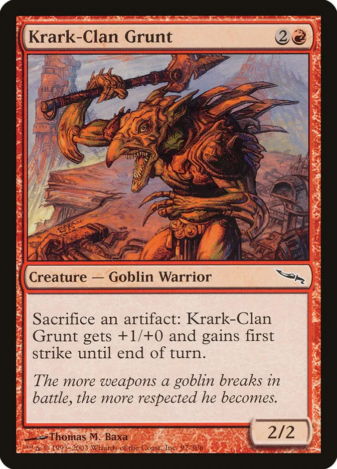 2003 Mirrodin Krark-Clan Grunt #97 common card image