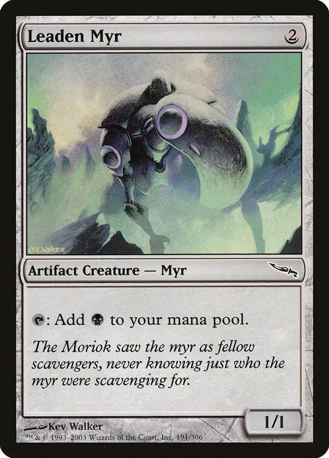 2003 Mirrodin Leaden Myr common #191 common card image