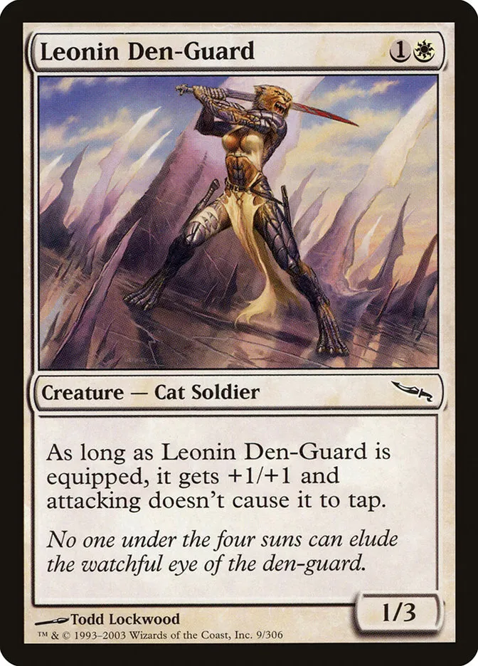 2003 Mirrodin Leonin Den-Guard common #9 common card image