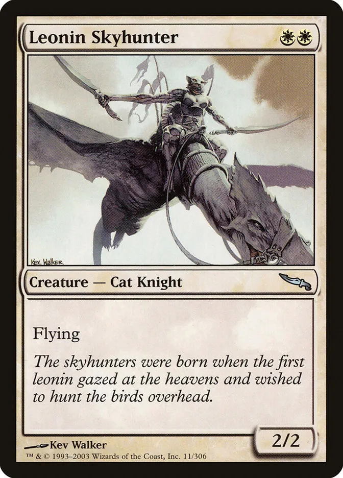 2003 Mirrodin Leonin Skyhunter uncommon #11 uncommon card image