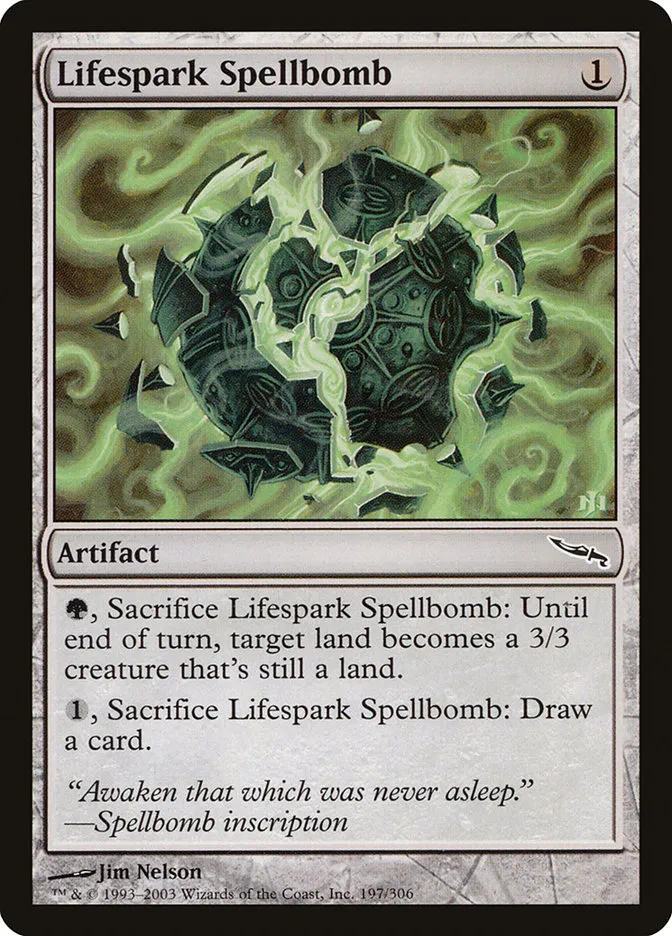 2003 Mirrodin Lifespark Spellbomb #197 common card image