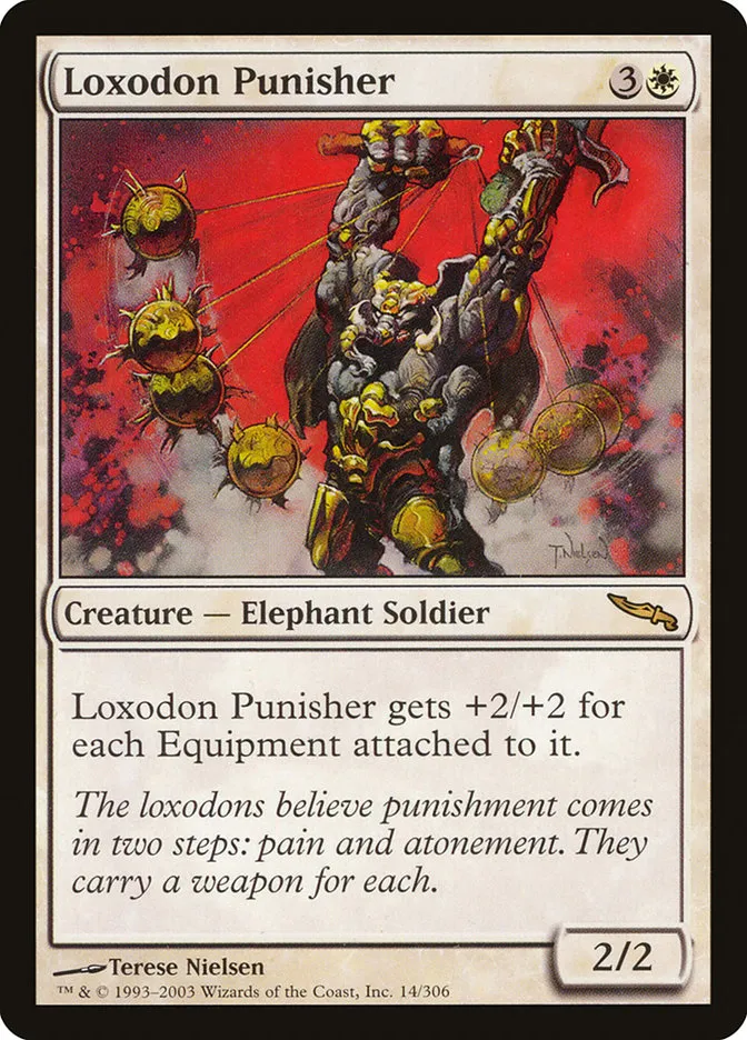 2003 Mirrodin Loxodon Punisher rare #14 rare card image