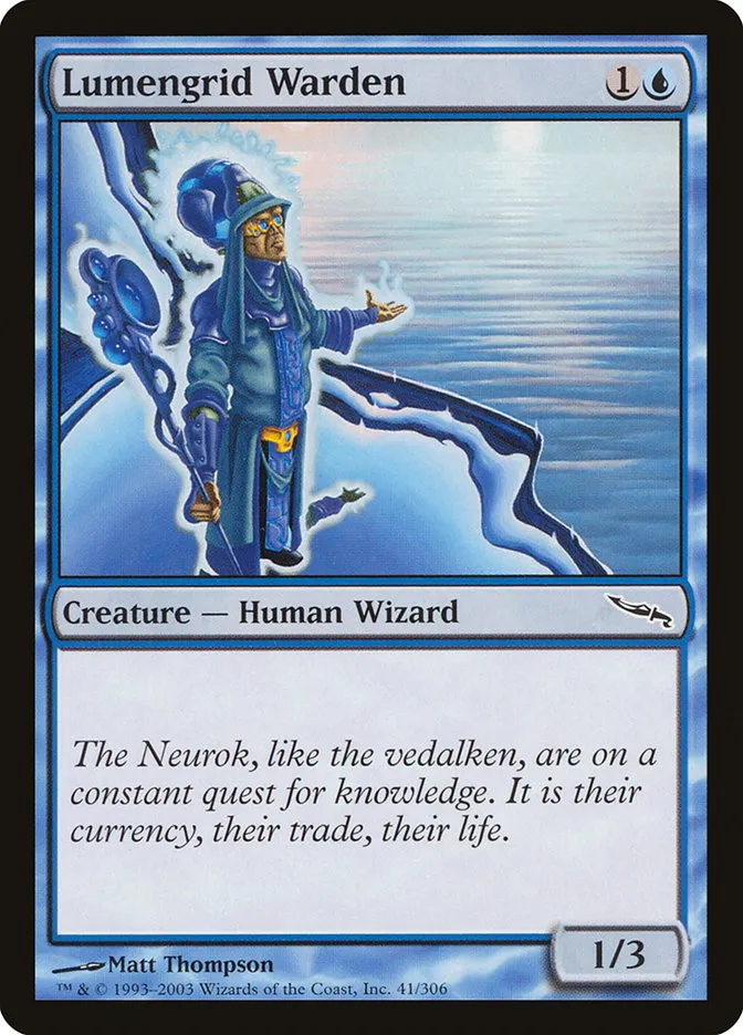 2003 Mirrodin Lumengrid Warden common #41 common card image