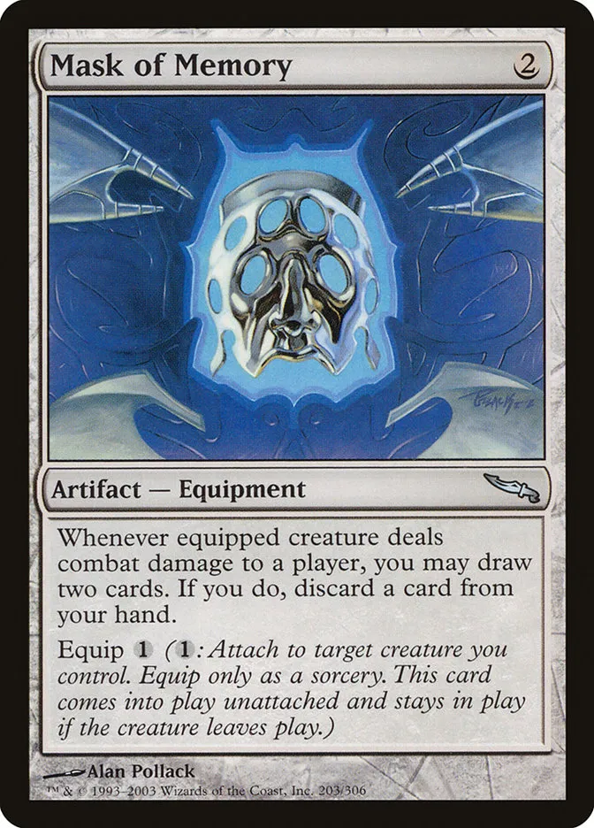 2003 Mirrodin Mask of Memory #203 uncommon card image