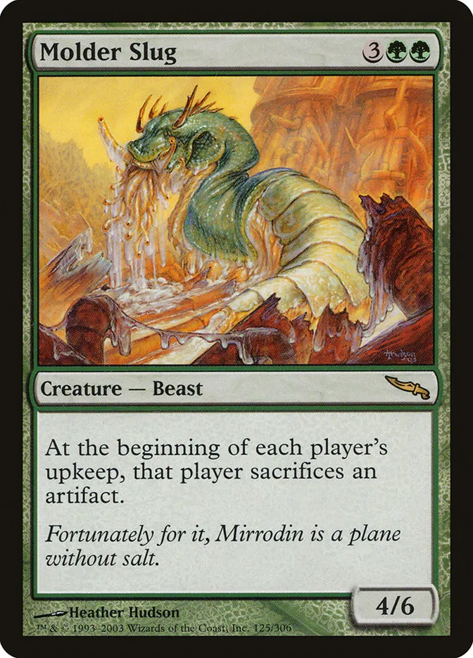 2003 Mirrodin Molder Slug rare #125 rare card image