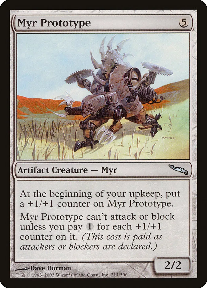 2003 Mirrodin Myr Prototype uncommon #214 uncommon card image