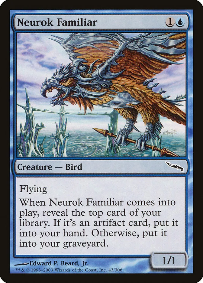 2003 Mirrodin Neurok Familiar common #43 common card image