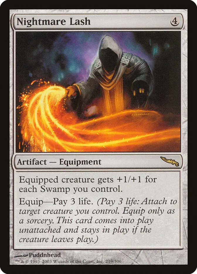 2003 Mirrodin Nightmare Lash #219 rare card image