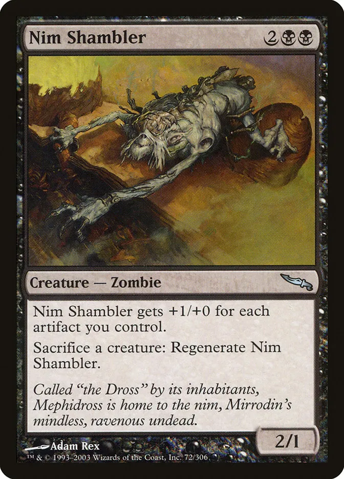 2003 Mirrodin Nim Shambler uncommon #72 uncommon card image