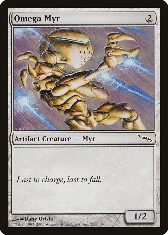 2003 Mirrodin Omega Myr #223 common card image