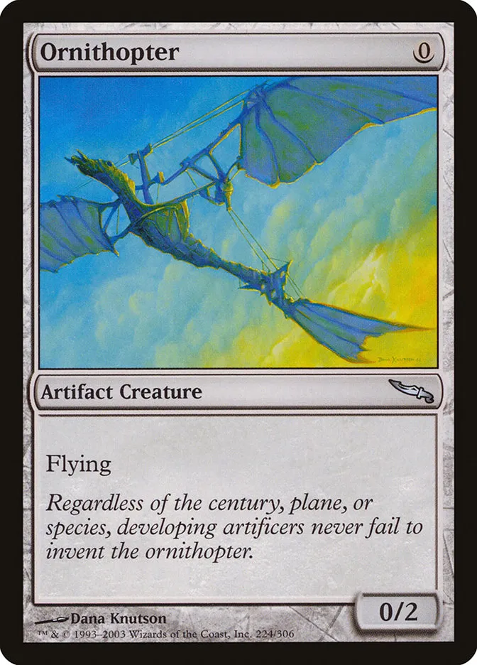 2003 Mirrodin Ornithopter uncommon #224 uncommon card image