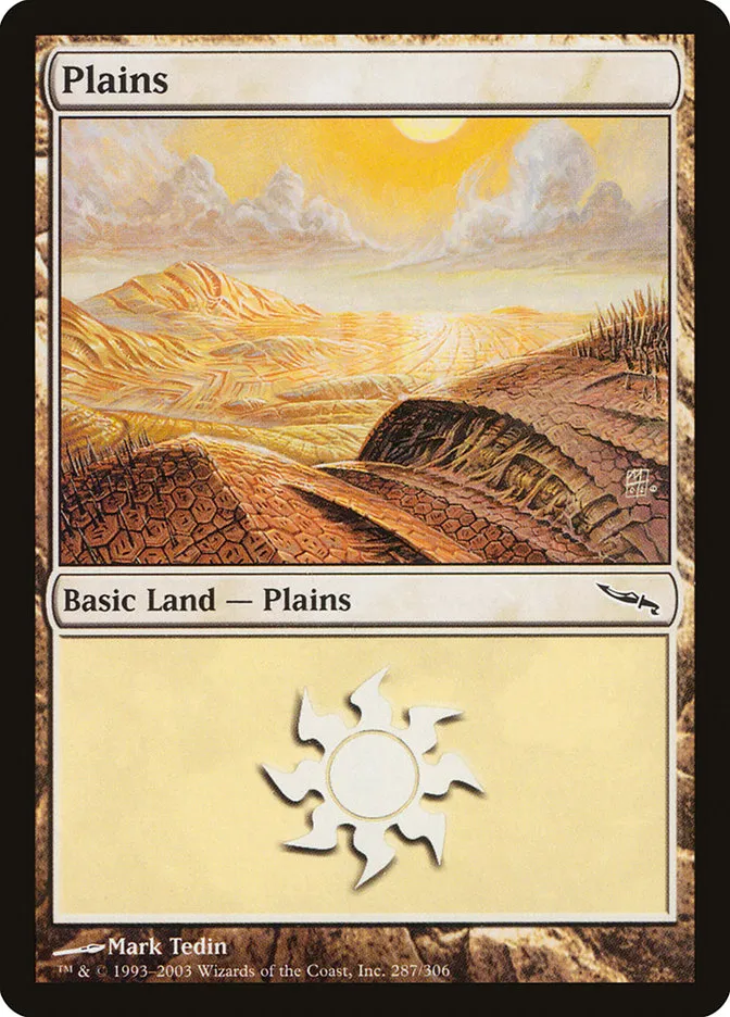 2003 Mirrodin Plains [Foil] common #287 common card image