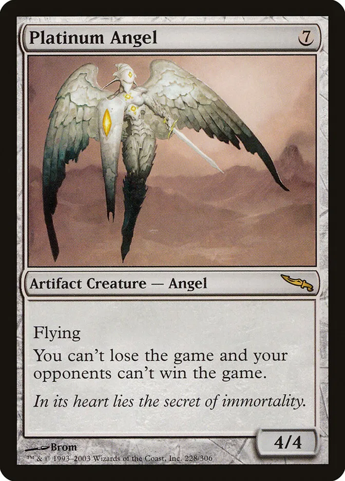 2003 Mirrodin Platinum Angel rare #228 rare card image