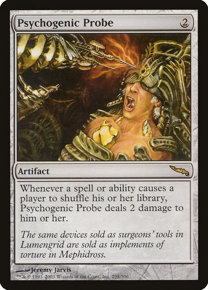 2003 Mirrodin Psychogenic Probe #231 rare card image