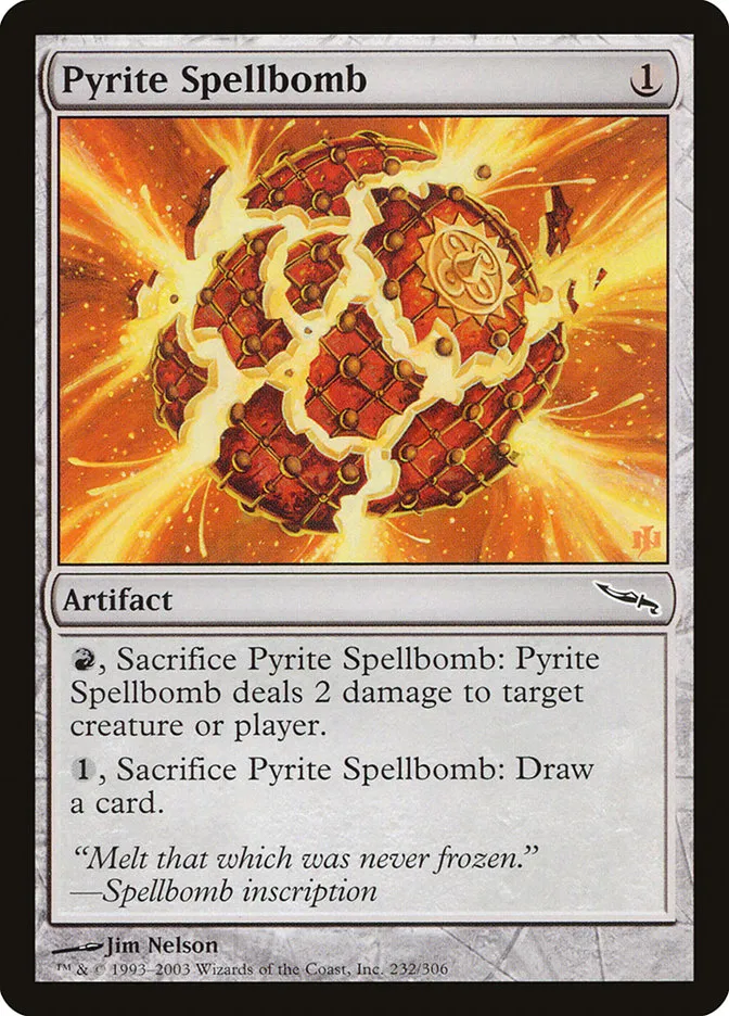 2003 Mirrodin Pyrite Spellbomb #232 common card image