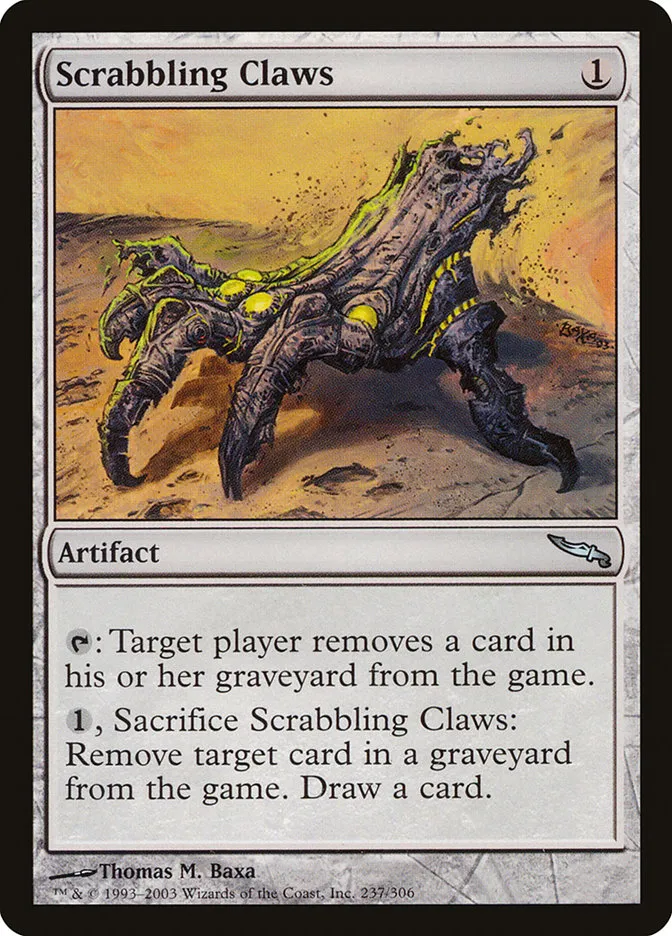 2003 Mirrodin Scrabbling Claws uncommon #237 uncommon card image
