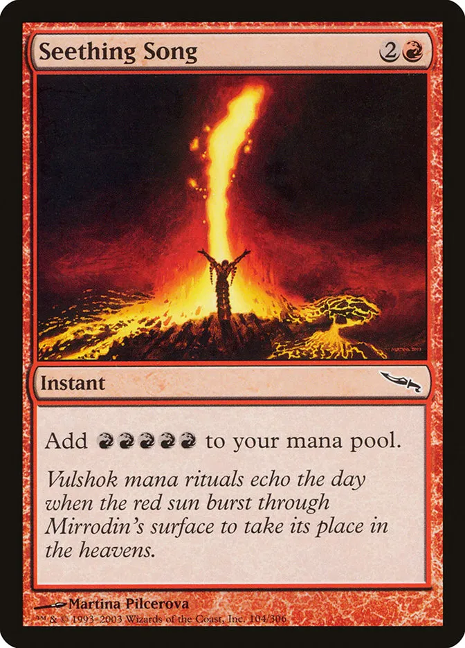 2003 Mirrodin Seething Song common #104 common card image