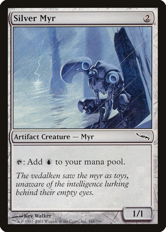 2003 Mirrodin Silver Myr common #241 common card image