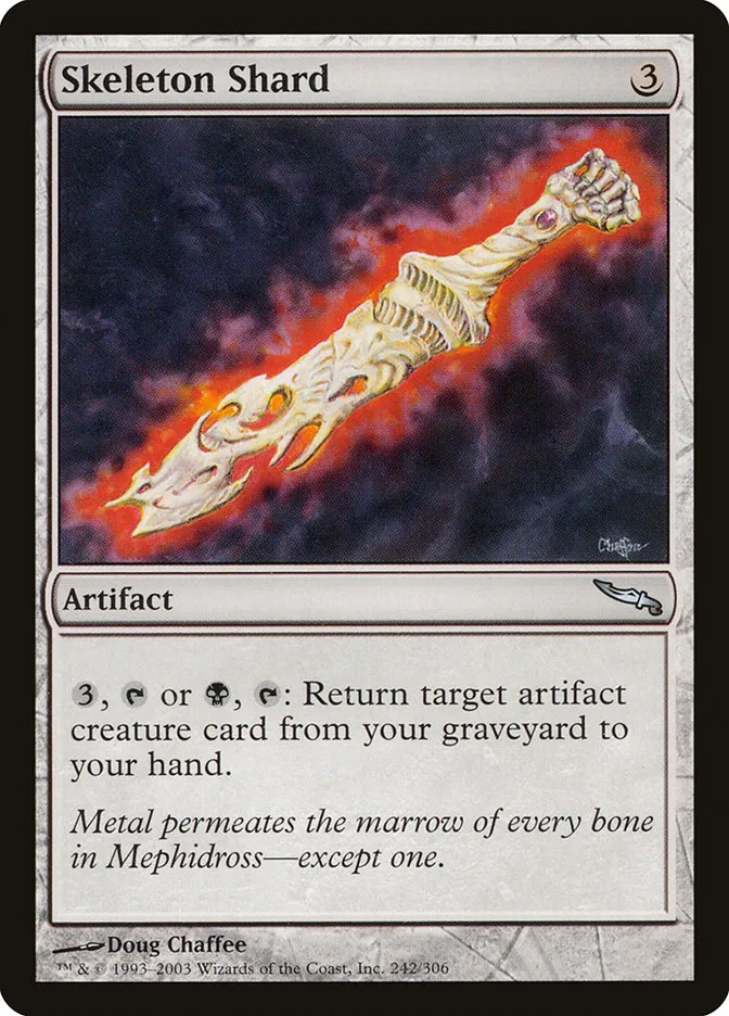 2003 Mirrodin Skeleton Shard #242 uncommon card image