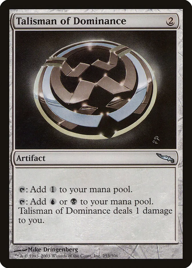 2003 Mirrodin Talisman of Dominance #253 uncommon card image