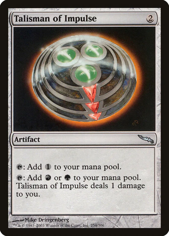 2003 Mirrodin Talisman of Impulse #254 uncommon card image