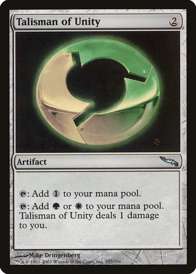 2003 Mirrodin Talisman of Unity #257 uncommon card image