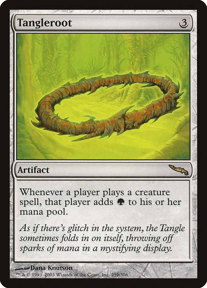 2003 Mirrodin Tangleroot #259 rare card image