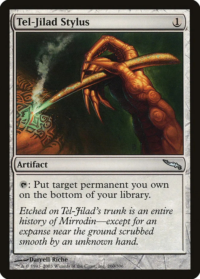 2003 Mirrodin Tel-Jilad Stylus #260 uncommon card image
