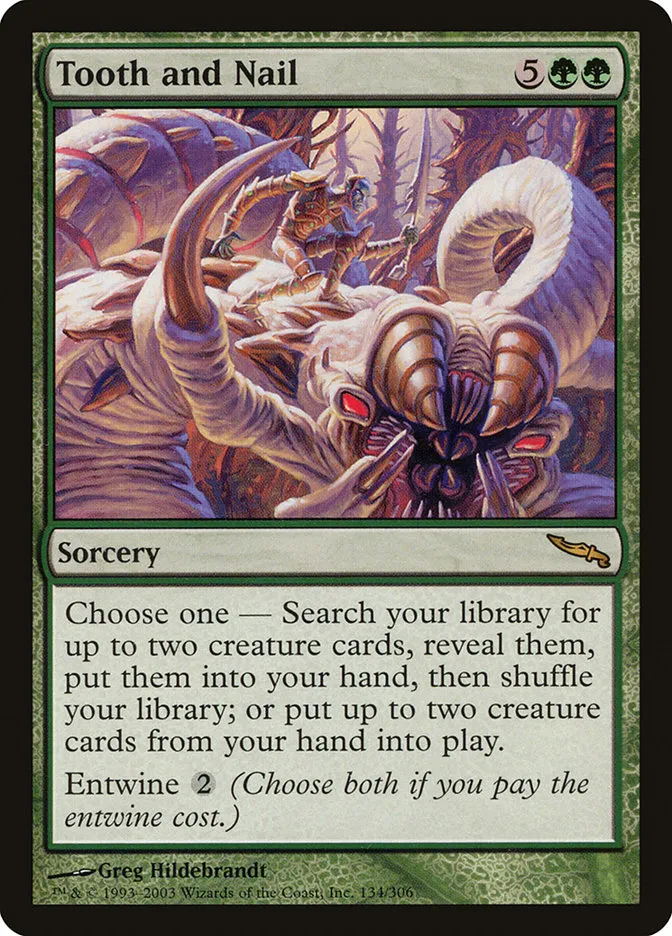2003 Mirrodin Tooth and Nail rare #134 rare card image