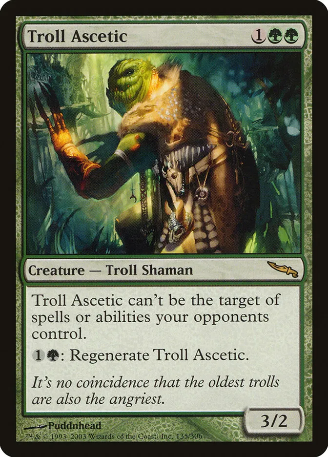 2003 Mirrodin Troll Ascetic rare #135 rare card image