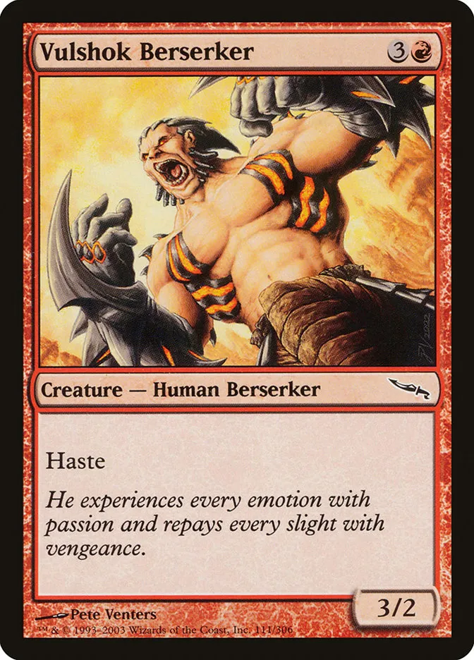 2003 Mirrodin Vulshok Berserker #111 common card image