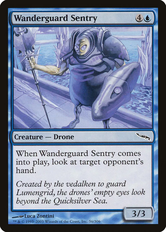 2003 Mirrodin Wanderguard Sentry common #56 common card image
