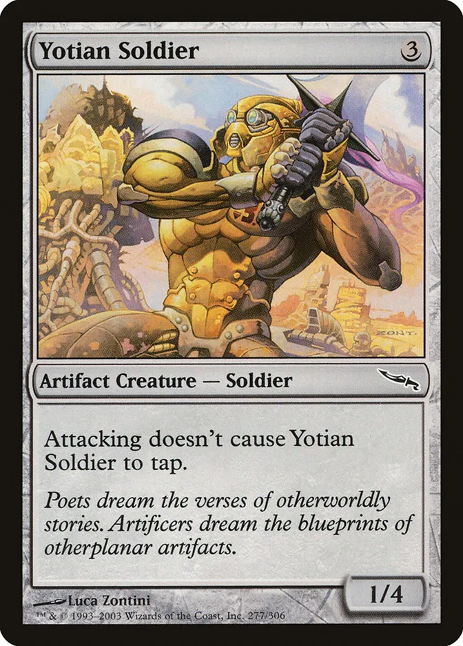 2003 Mirrodin Yotian Soldier #277 common card image
