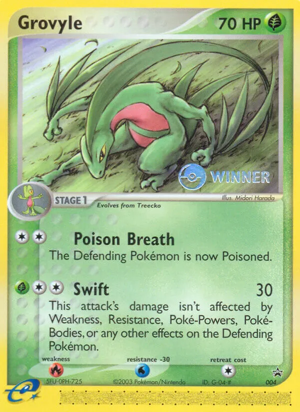 2003 Nintendo Black Star Promos Grovyle #04/40 card image
