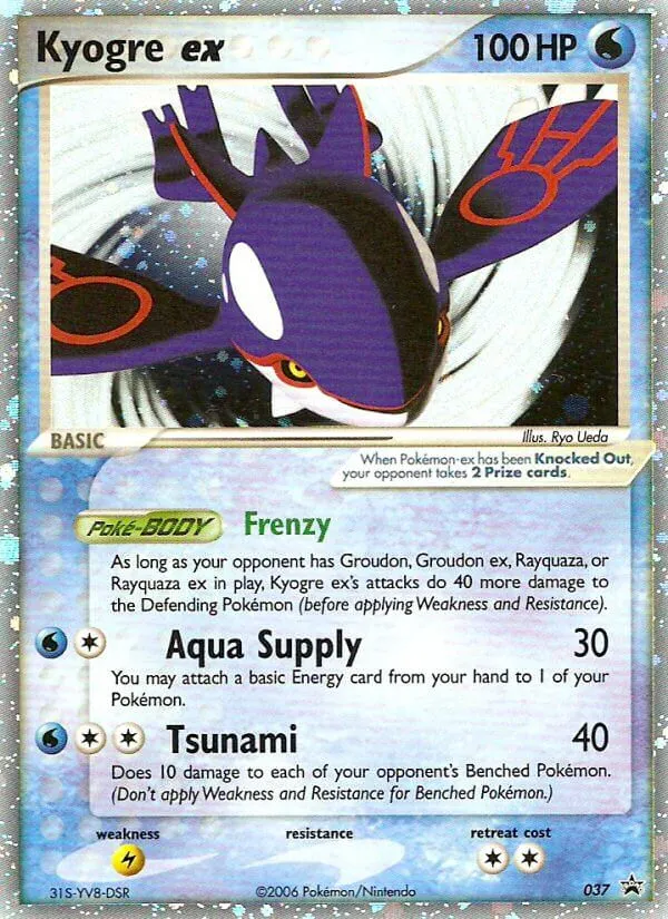 2003 Nintendo Black Star Promos Kyogre ex #01/40 card image