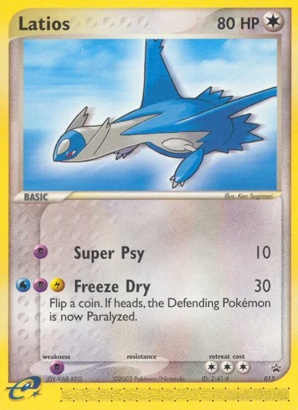 2003 Nintendo Black Star Promos Latios #15/40 card image