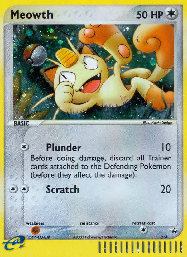 2003 Nintendo Black Star Promos Meowth #13/40 card image