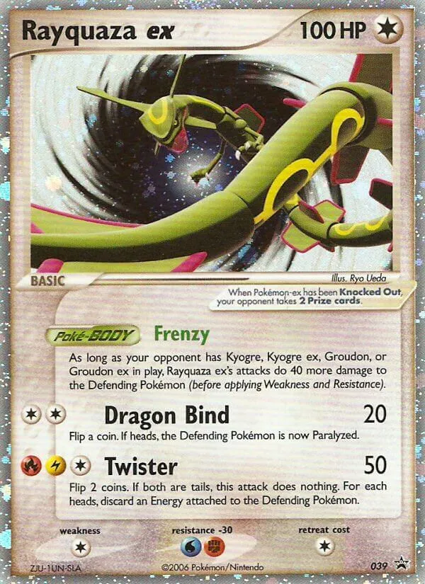 2003 Nintendo Black Star Promos Rayquaza ex #39/40 card image