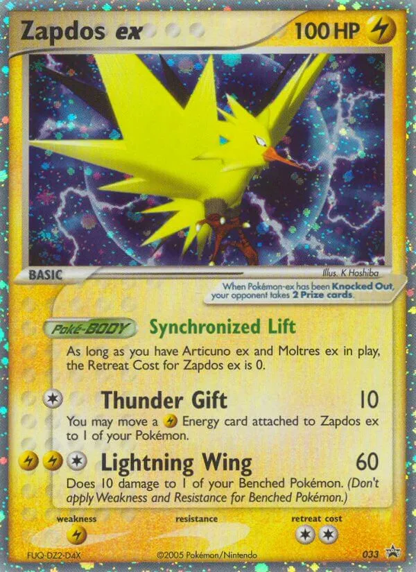 2003 Nintendo Black Star Promos Zapdos ex #33/40 card image
