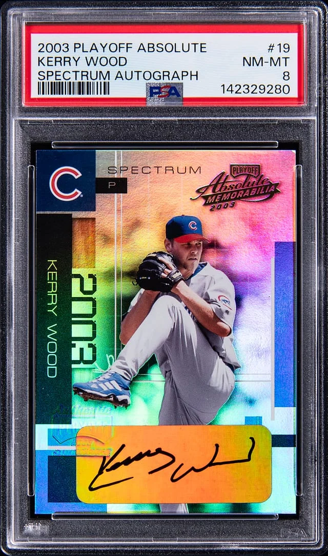 2003 Playoff Absolute Kerry Wood Spectrum Autograph #19 card image
