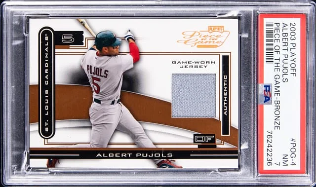 2003 Playoff Albert Pujols Piece of the Game Bronze #POG-4 card image